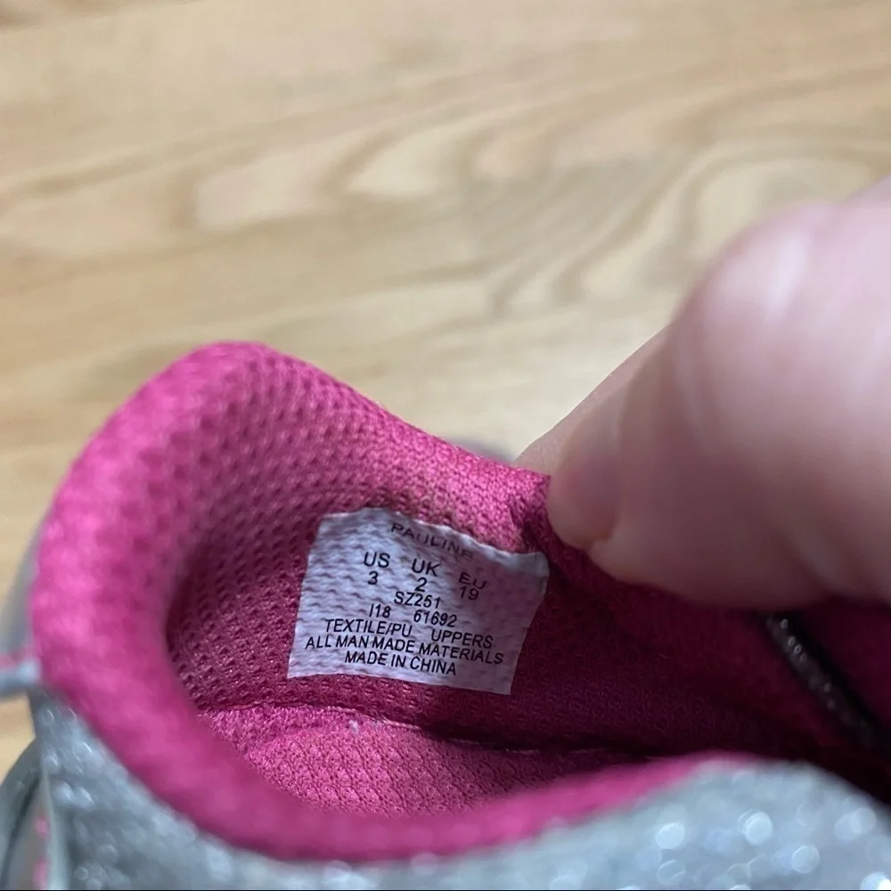 Stride Rite Suprize Mary Jane Sneaker Shoe Sz 3 Gray Pink